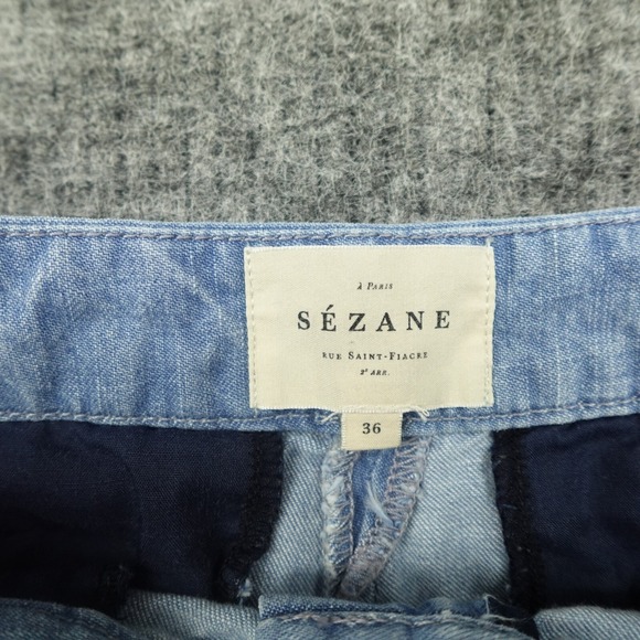 Sezane Light Blue Flare & Wide Leg Jeans - Picture 3 of 10